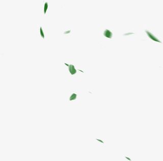绿色叶子不规则漂浮装饰免抠