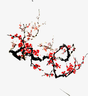 手绘梅花端午节免抠