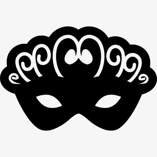 狂欢节面具女人眼睛图标免抠
