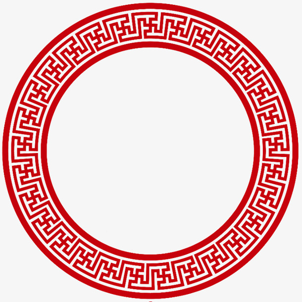 中国风的圆圈纹理免抠