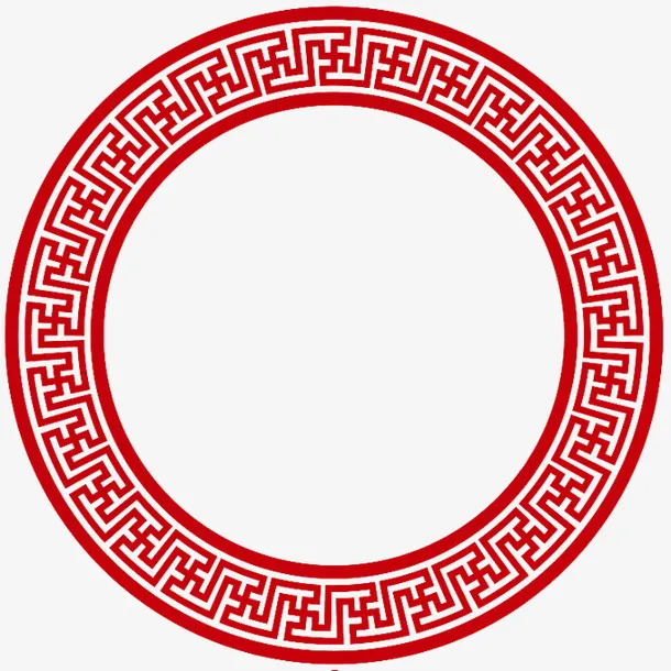 中国风的圆圈纹理免抠