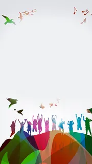 小清新狂欢毕业季H5背景素材高清