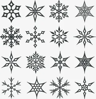 一组雪花免抠