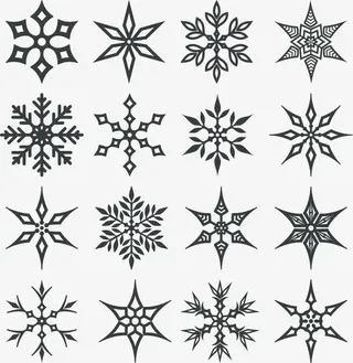 一组雪花免抠