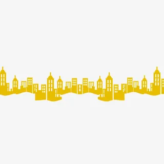 金色房子剪影免抠