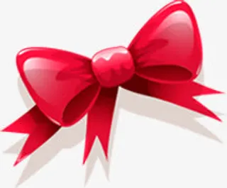 红色蝴蝶结圣诞约惠图片免抠