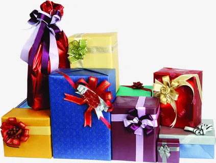 礼盒冬季购物主图免抠