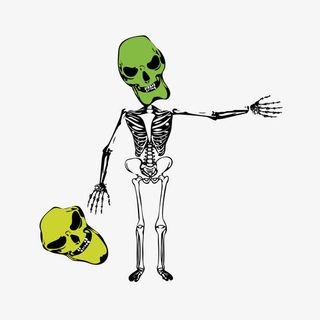 卡通骷髅小人免抠