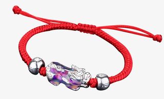 瑞诺纯银男士变色貔貅手链免抠