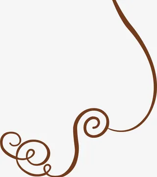 国庆节棕色线条花纹免抠