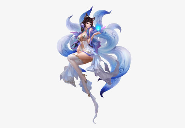 九尾狐狸妖娆古风立绘免抠