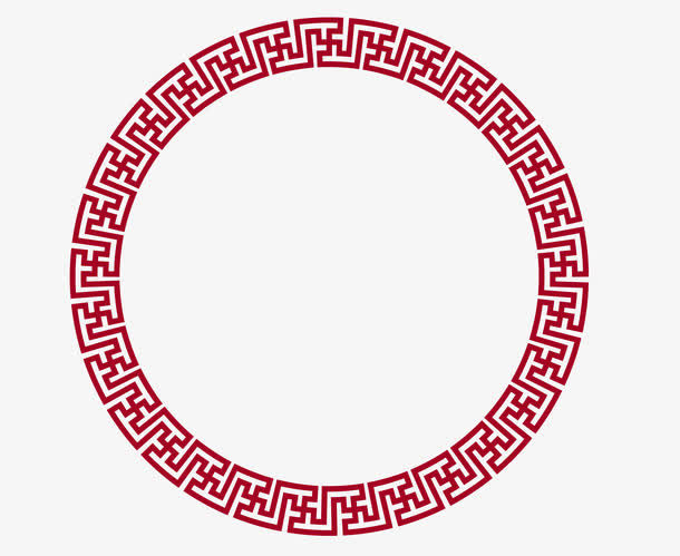 矢量圆形中式边框PNG图片免抠