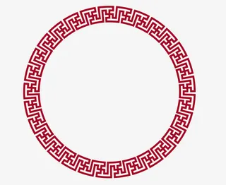 矢量圆形中式边框PNG图片免抠