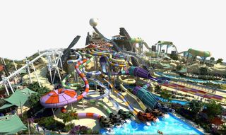 水上乐园实物建筑免抠