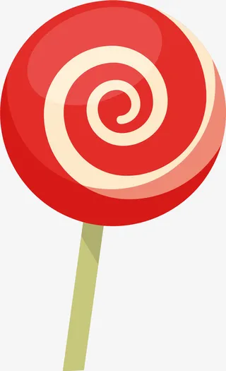 万圣节可爱红色棒棒糖免抠