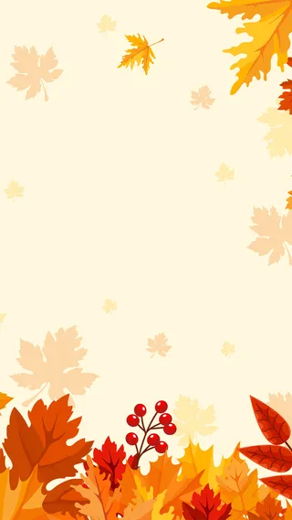 秋季小清新立秋浅黄色背景高清