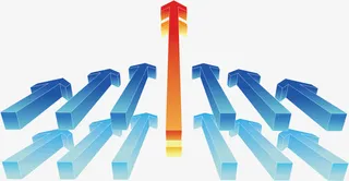 立体散热箭头矢量素材元素免抠