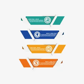 标签 矢量图 卷轴 彩色免抠