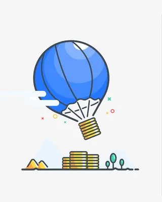 蓝色APP理财元素免抠