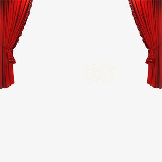 红色帘子免抠