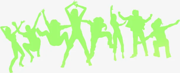 卡通跳跃人物七夕免抠