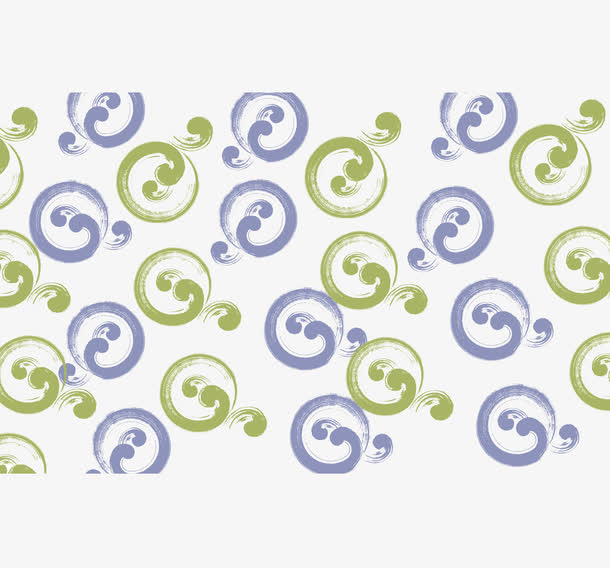 蓝色绿色旋转形状授权书底纹免抠