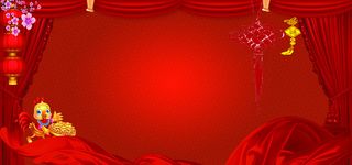 中国结喜庆红色电商海报背景高清