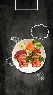 美食节卡通H5背景高清