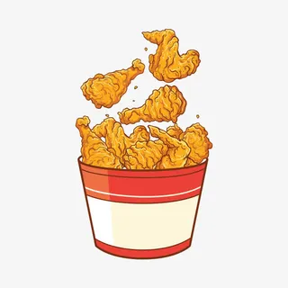 美味炸鸡简笔画免抠手绘/卡通卡通元素