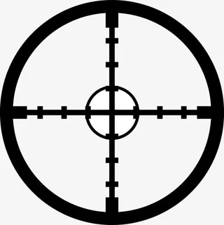 黑色瞄准镜免抠标签元素