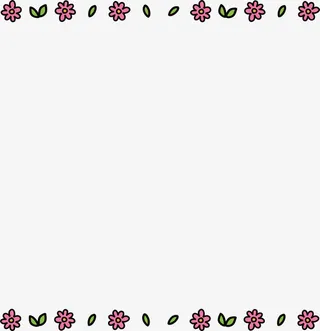 粉色小花标题框免抠