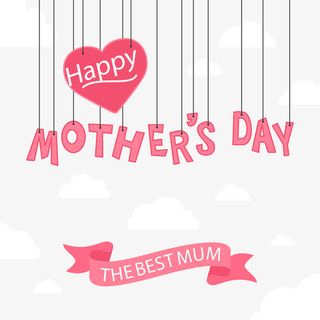 节日元素 母亲节 英文字母 矢免抠