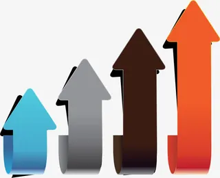 矢量手绘彩色箭头免抠