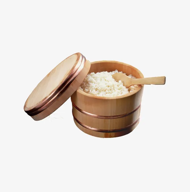 天然木桶蒸饭PNG免抠
