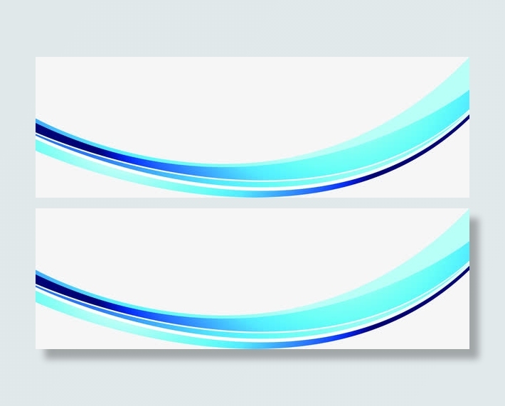 蓝色下凹弧形线条招聘免抠