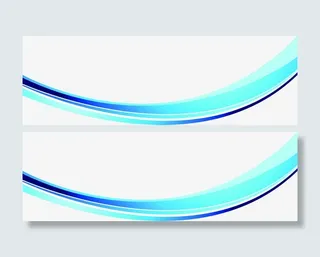 蓝色下凹弧形线条招聘免抠