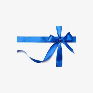 蓝色丝带免抠