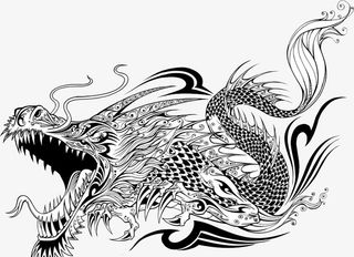 装饰画龙马免抠