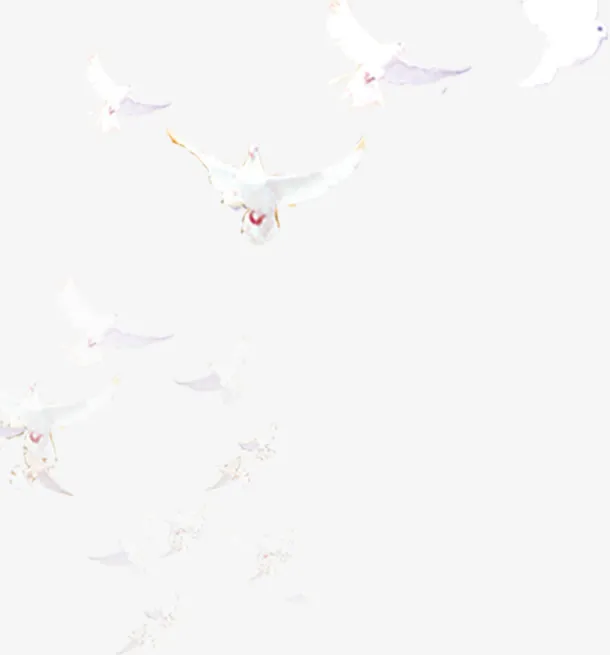 和平鸽白鸽七一建党节免抠