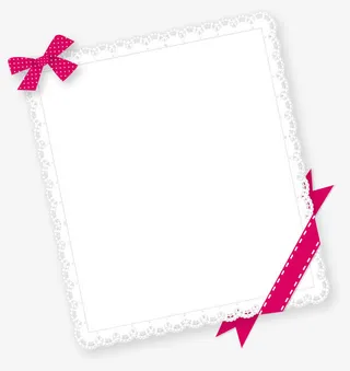 红色蝴蝶结边框免抠