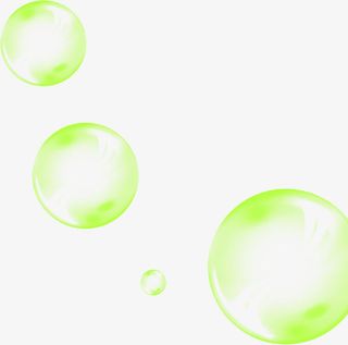 清新春季漂浮泡泡免抠