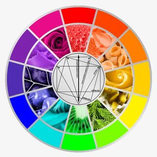 简约彩色色卡色环图形免抠