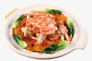 盘子里的螃蟹肉免抠