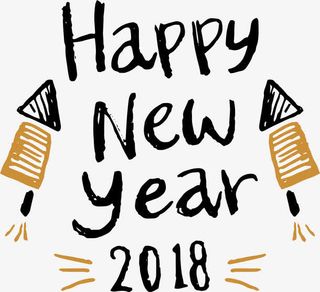 烟花新年标签免抠