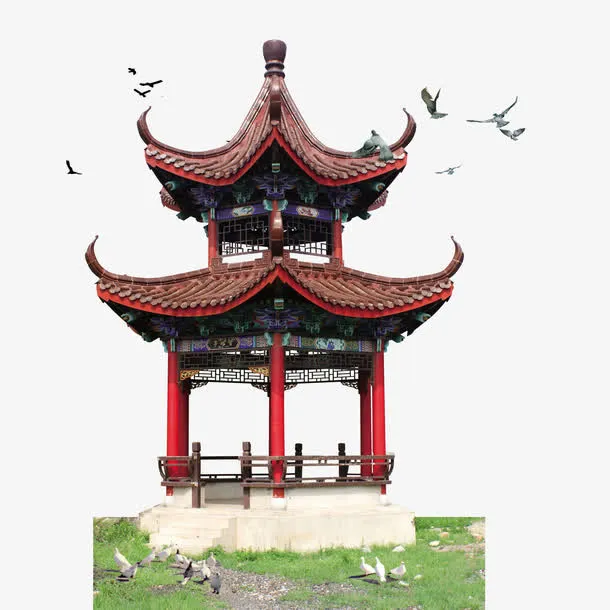 宝塔亭子免抠