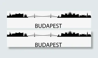 手绘都市建筑图免抠