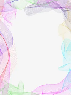 科技感渐变线条边框免抠