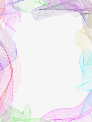 科技感渐变线条边框免抠