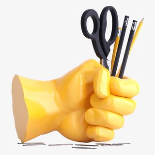 卡通立体剪刀铅笔办公工具免抠