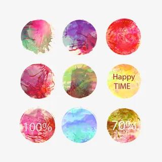 9款彩色标签免抠